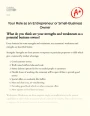 Your Role as an Entrepreneur Or Small-business Owner  Essay