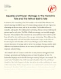 Equality and Power: Marriage in The Franklin’s Tale and The Wife of Bath’s Tale Essay