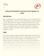 Culture Dimension and Economic System in Haiti Essay