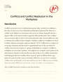 Conflicts and Conflict Resolution in The Workplace Essay