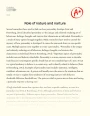 Role of Nature and Narture Essay