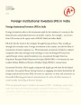 Foreign Institutional Investors (fii) in India Essay