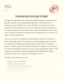 Development Process of Agile	 Essay