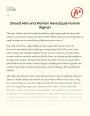 Each Man and Woman Should Have Equal Rights Essay