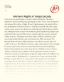 Women's Rights in Today's Society Essay