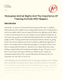 Persuasive Animal Rights and The Importance of Treating Animals with Respect Essay