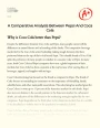 A Comparative Analysis Between Pepsi and Coca Cola Essay