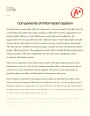 Components of Information System Essay