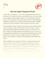 The Two Major Theories of Truth Essay